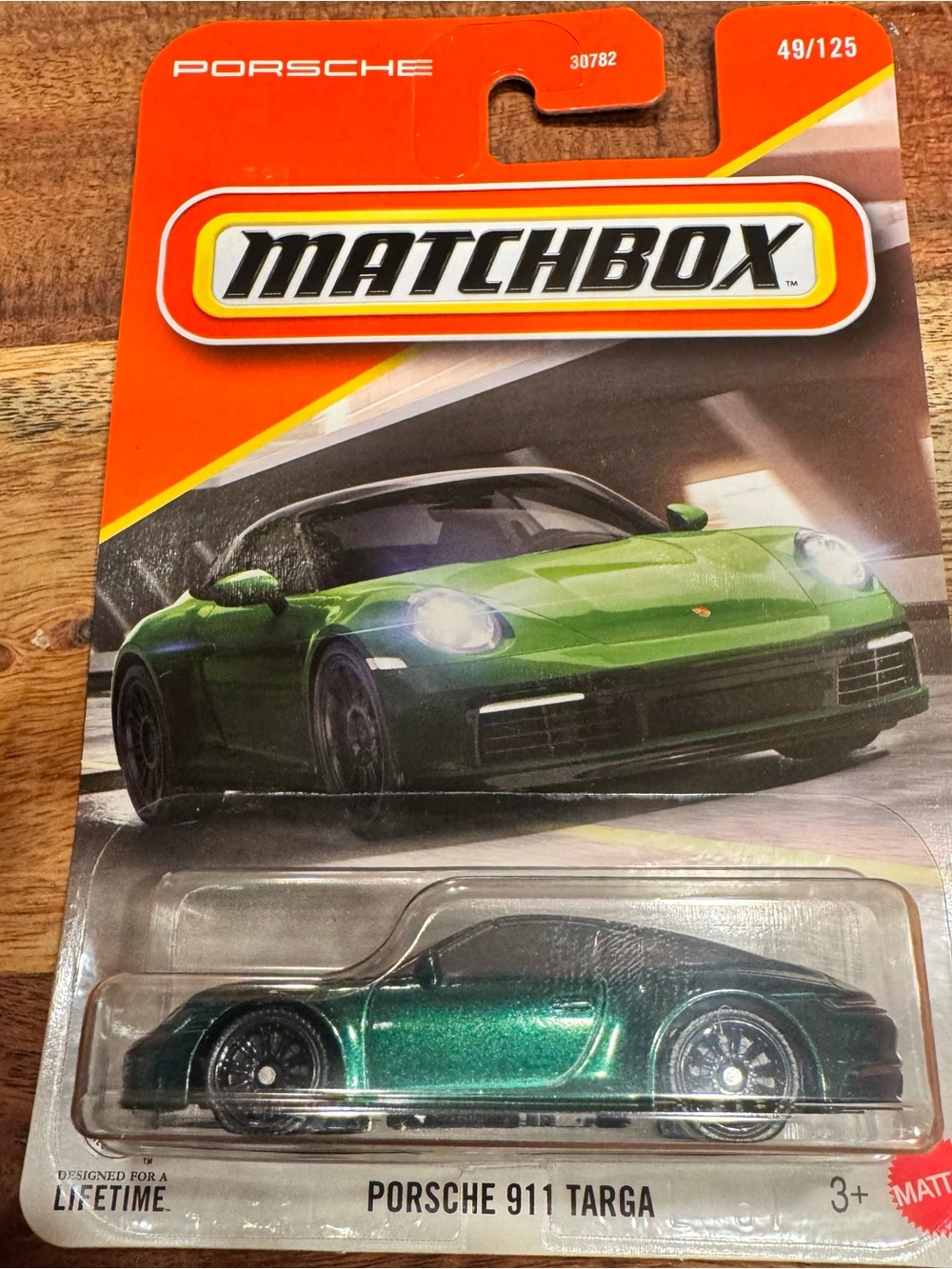 Matchbox Porsche 911 Targa Toy Car - Metallic Green